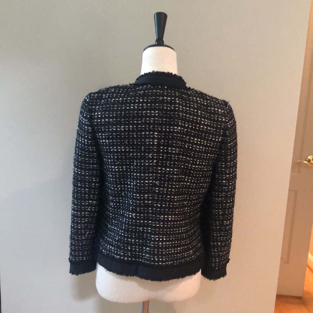 J Crew women’s jacket in tweed with grosgrain trim. Size 10. NWOT - Picture 3 of 7